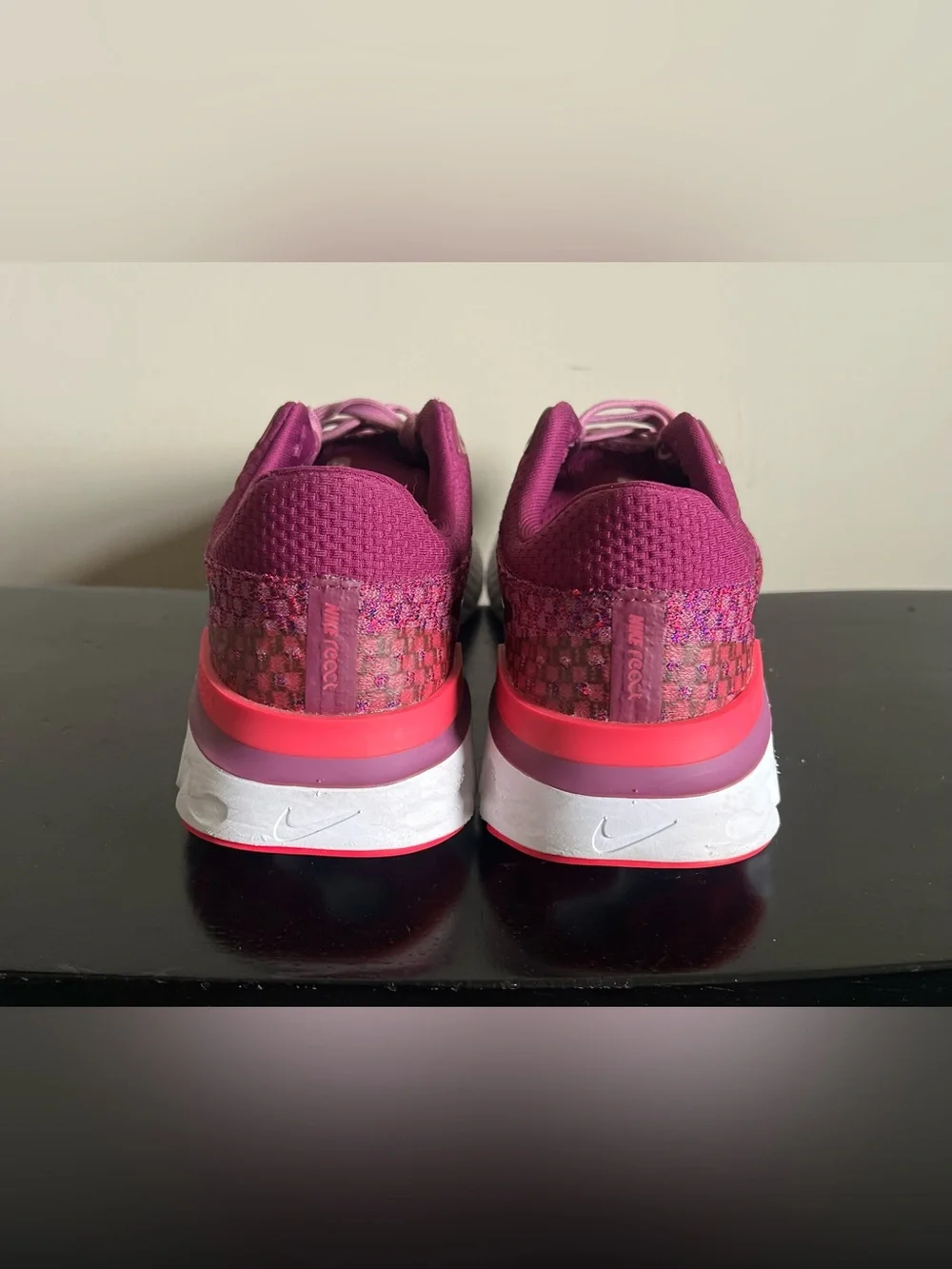 Nike React Infinity Run Flyknit 3 Womens Size 8 Bordeaux Purple DD3024 500